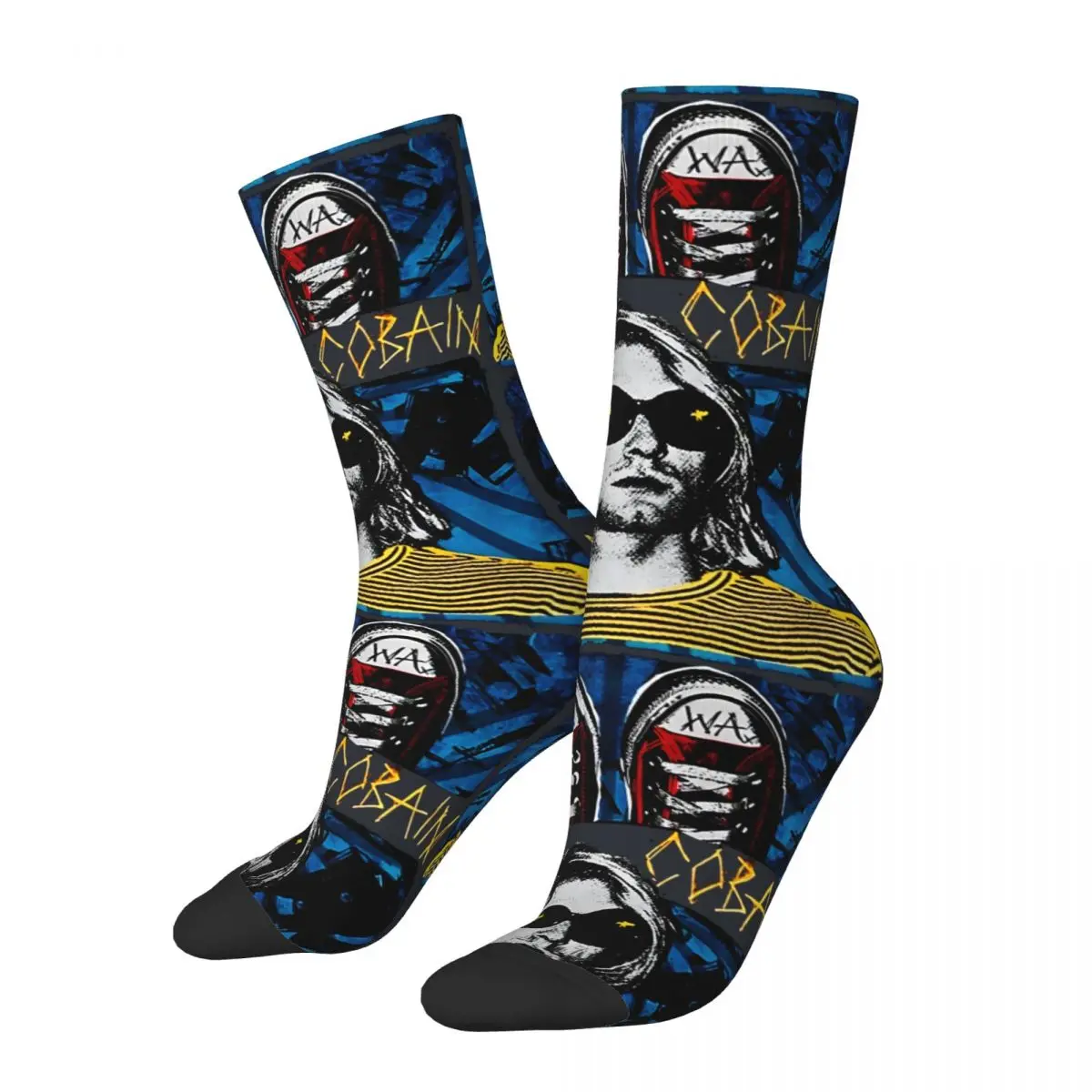 Funny Crazy compression Legend Band American Part7 Sock for Men Hip Hop Utero Happy Quality Pattern Printed Boys Sock Novelty