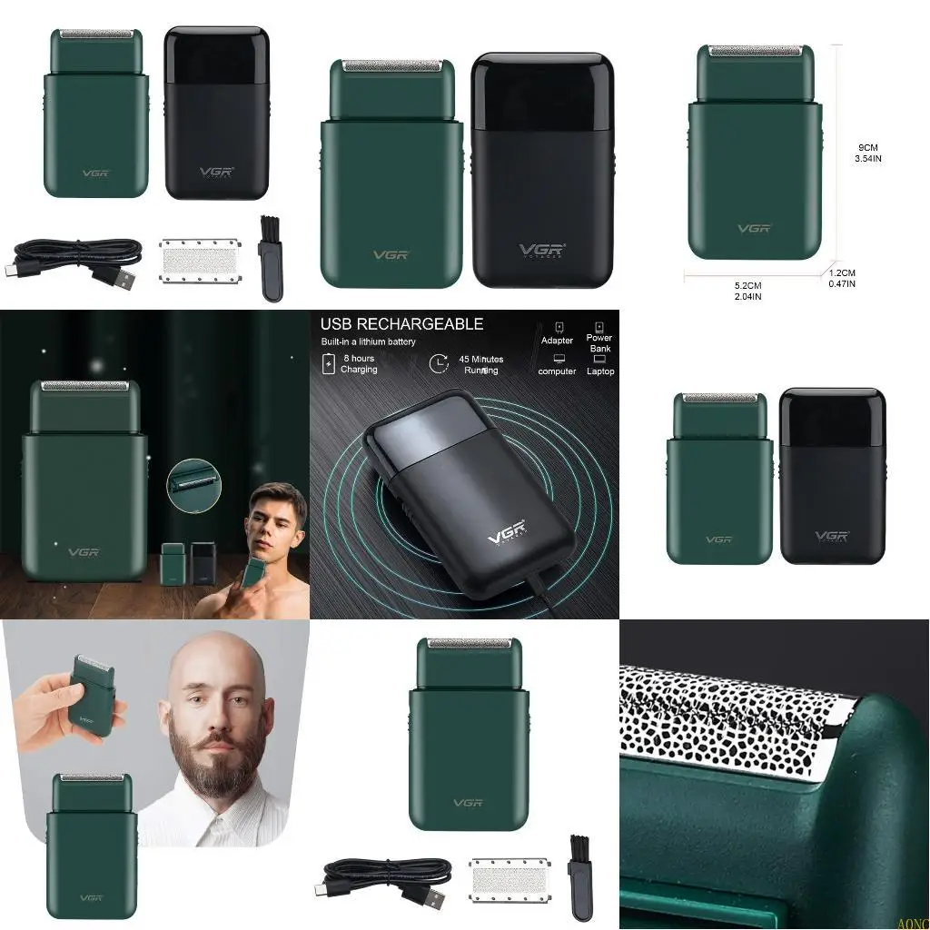 

A0NC Electric для бритвы для мужчин, промываемой USB-перезаряжаемая беспробранная бритва из фольги с всплывающей нормой,