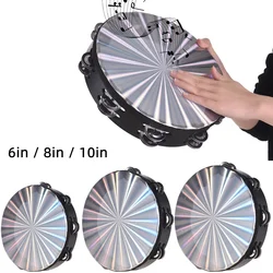 Handheld Lightweight Drum for Singing, Tambourine Dancing, Musical Instrument, Party Percussion, 6in, 8in, 10in, Replacement