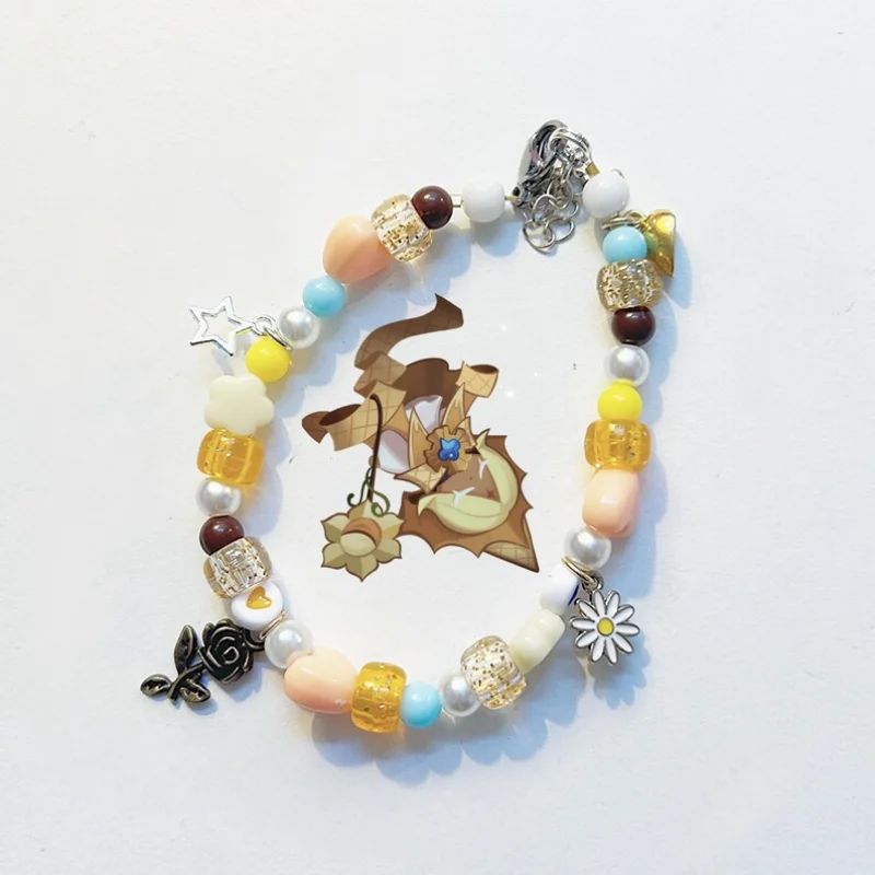 Shadow Milk & Pure Vanilla Cookie Inspired Matching Bracelets - Handmade BFF/Couple Jewelry, Cute Cartoon Accessories, Fan Gift