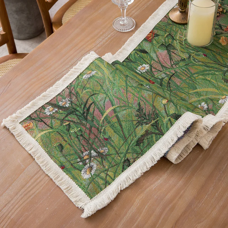 

Green Daisy Table Flag