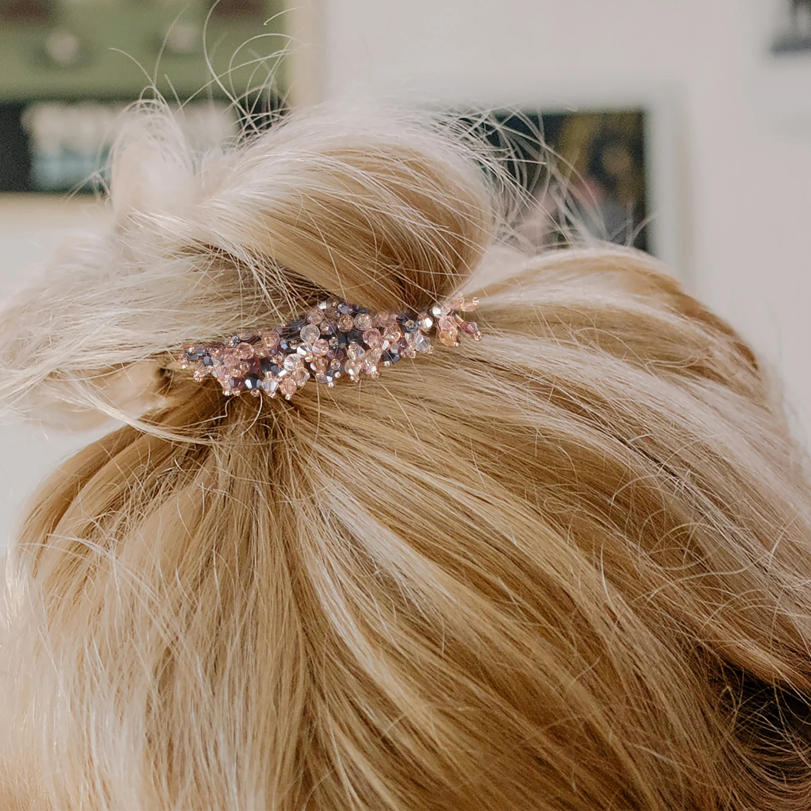 

Rhinestone Hair Bun Maker Lightweight Stylish Color Beginner Friendly Quick Bun Maker Hair Styling Tool