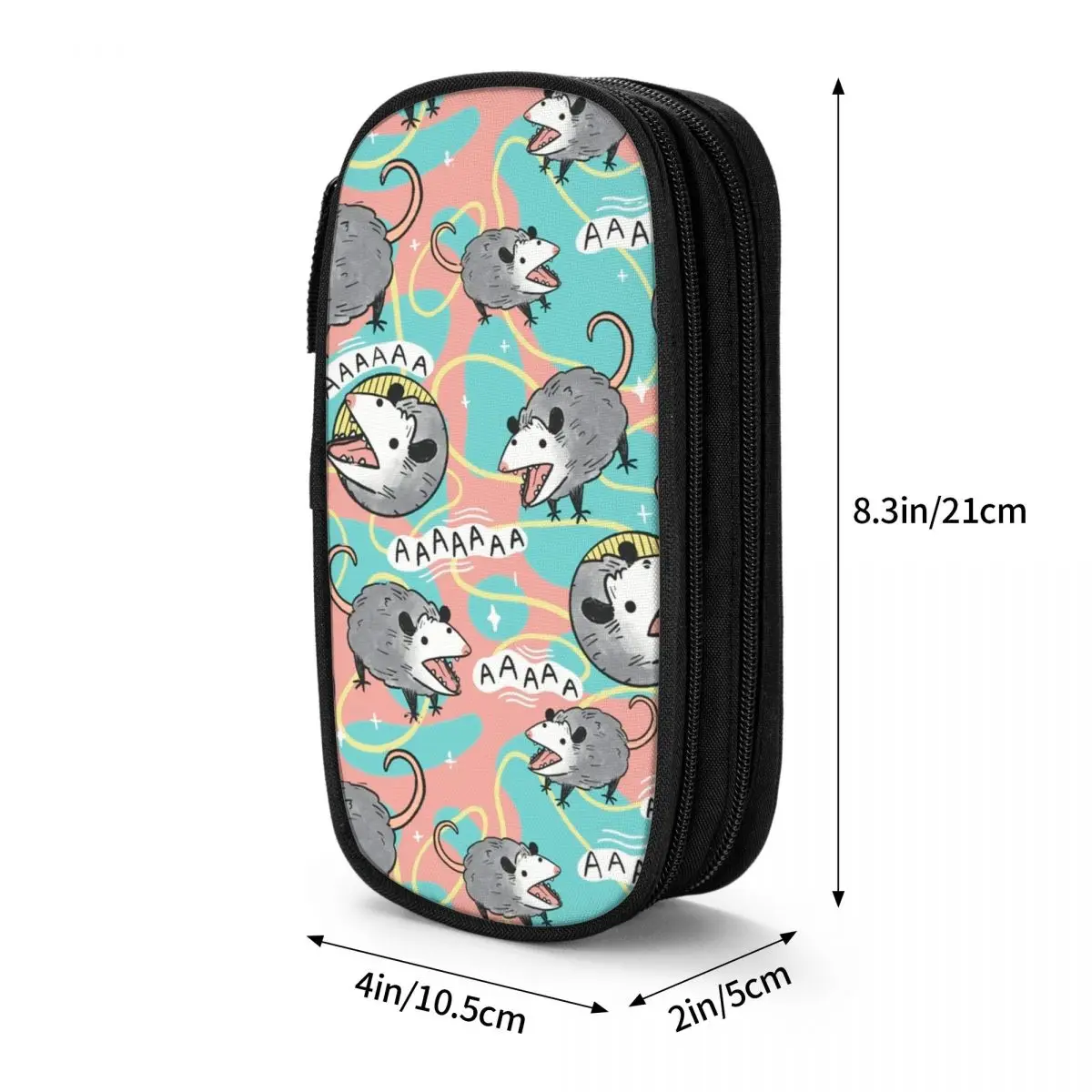 Opossum Screm نمط مقلمة الإبداعية بوسوم الحيوان القلم قلم رصاص أكياس الاطفال تخزين كبير اللوازم المدرسية الهدايا قلم رصاص الحقيبة