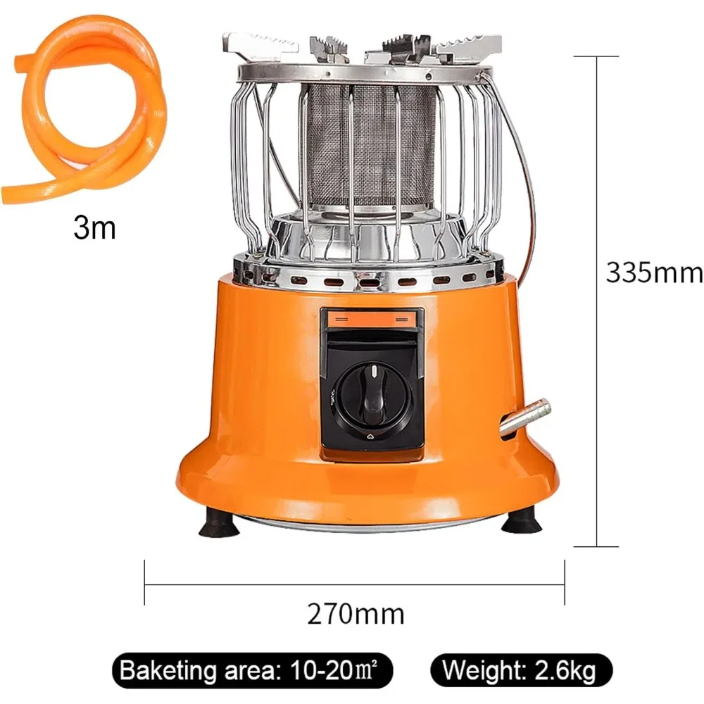 Low Energy Consumption Home Winter Room Heater, Adjustable Firepower Natural Gas Liquefied Gas Space Warmer Furnace,