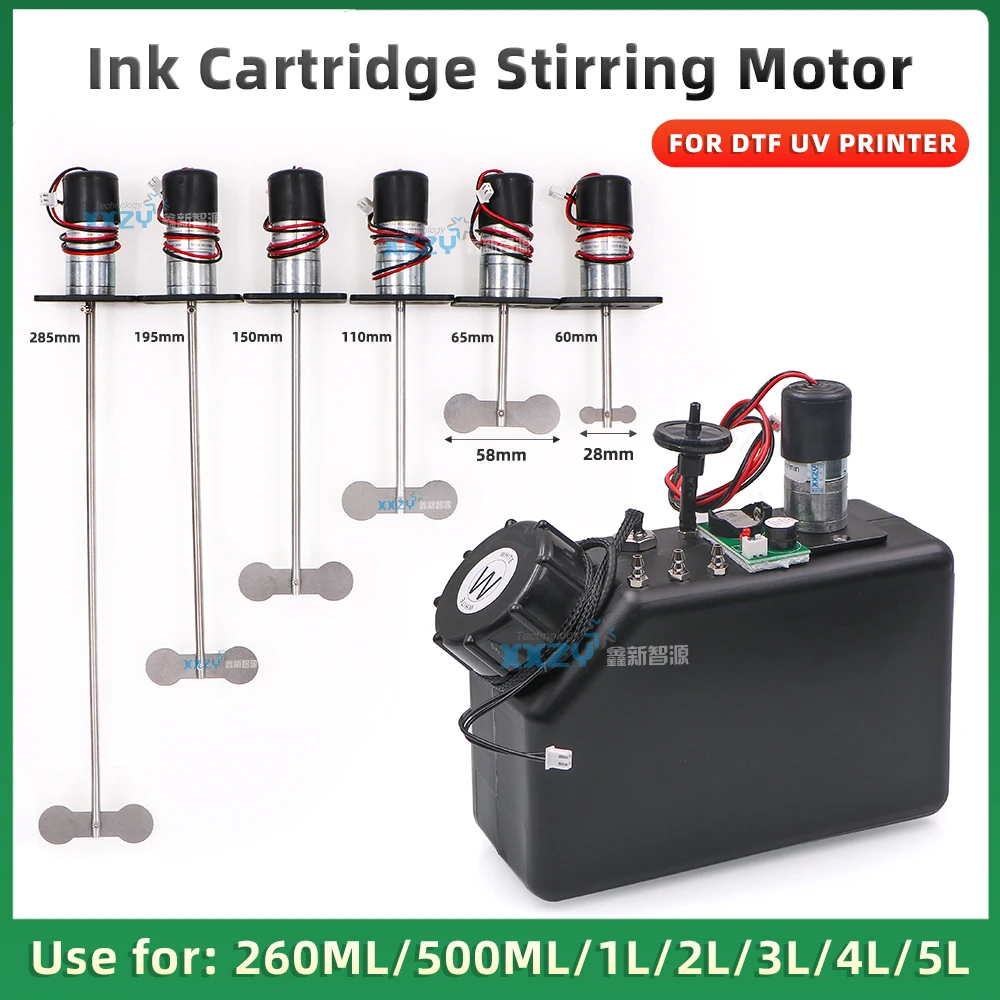 UV Printer White Ink Mixing Motor for DTF Printer Ink Tank Stirring Bar for 260ml/500ml/1L/1.5L/2L Ink Cartridge Stirring Motor