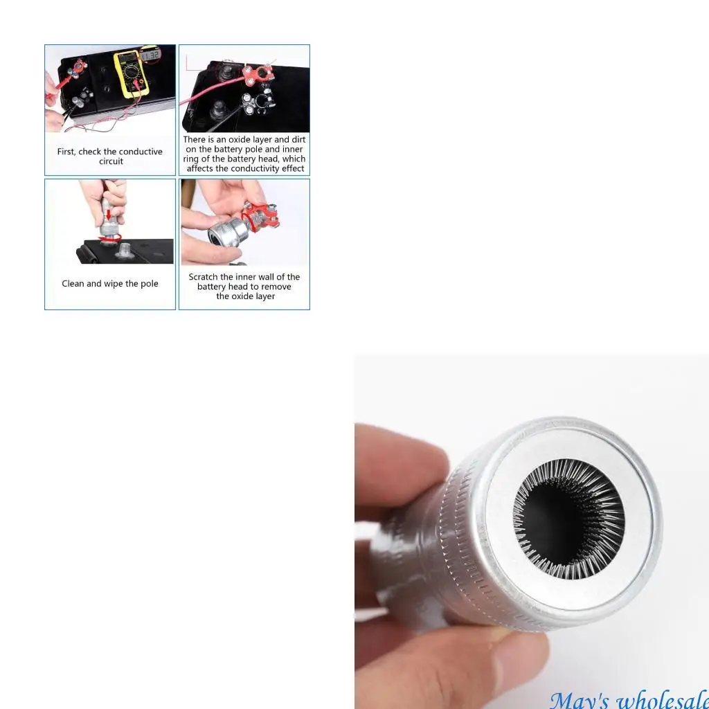 Car Battery Cleaner Tool Effectively Cleans Corrosion Include Comfortable Handle 448A