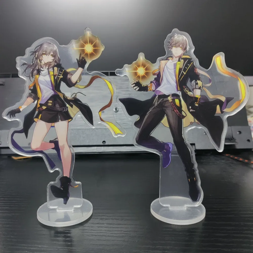 15CM Hot Anime Game Honkai: Star Rail Figure Dan Heng Himeko Welt Yang Acrylic Stands Model Plate Desk Decor Prop Christmas Gift