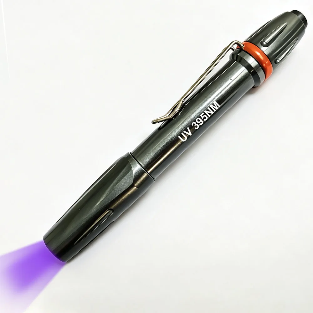 Ultraviolet Penlight 3W LED UV 395NM Premium Grade Mini Pocket EDC Black Light Flashlight for Leak AC Detection Glue Curing