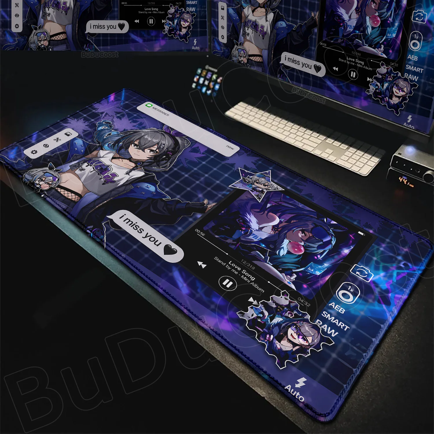 

PC Non-slip Anti-fray Rubber Desk Mat Honkai Star Rail Silver Wolf Herta Huohuo Mouse Pad Ergonomic Office Computer Keyboard Rug