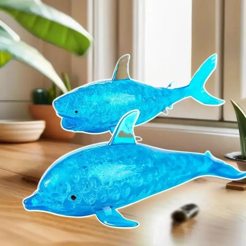 1 pçs crianças adultos mar animal squish bola, elástico tubarão golfinho alívio do estresse brinquedo, descompressão squeeze bola