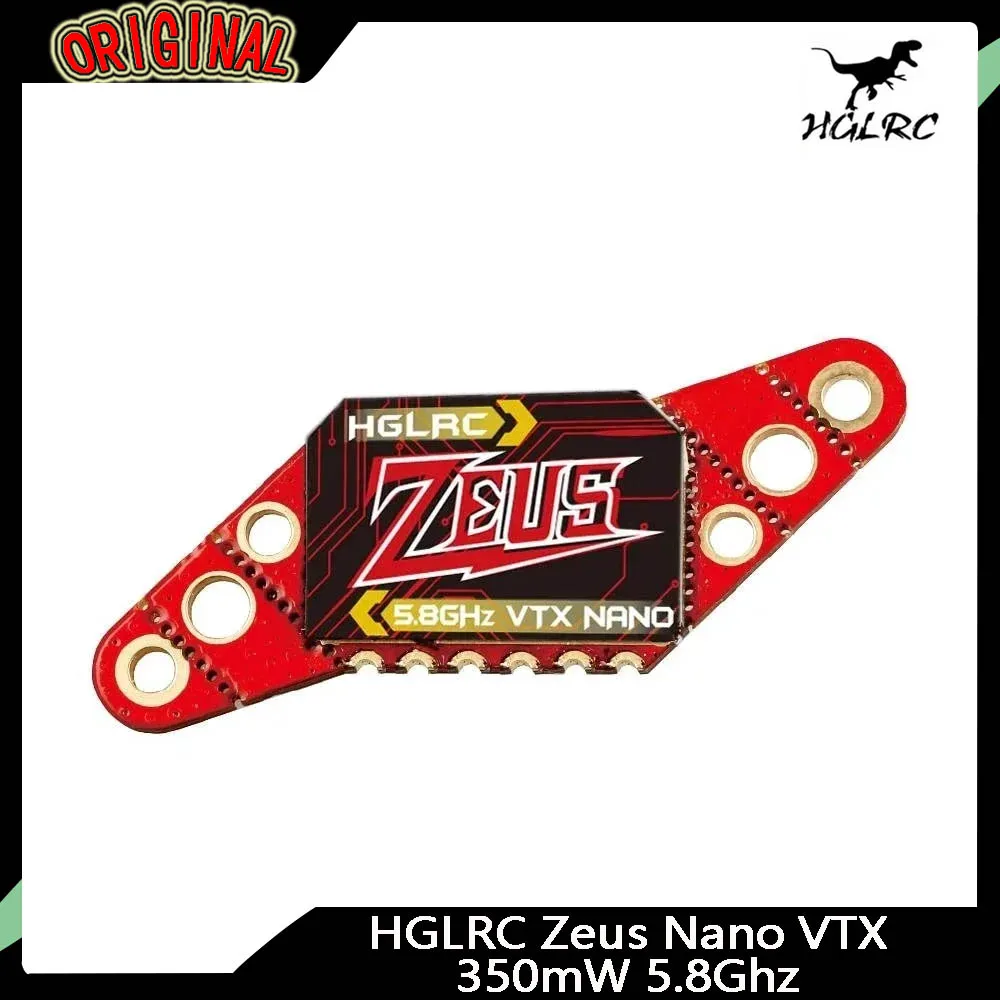 

HGLRC Zeus Nano VTX 350 МВт 5,8 ГГц 40C Встроенный микрофон 16 20 25,5 мм Отверстие для гоночного дрона RC FPV