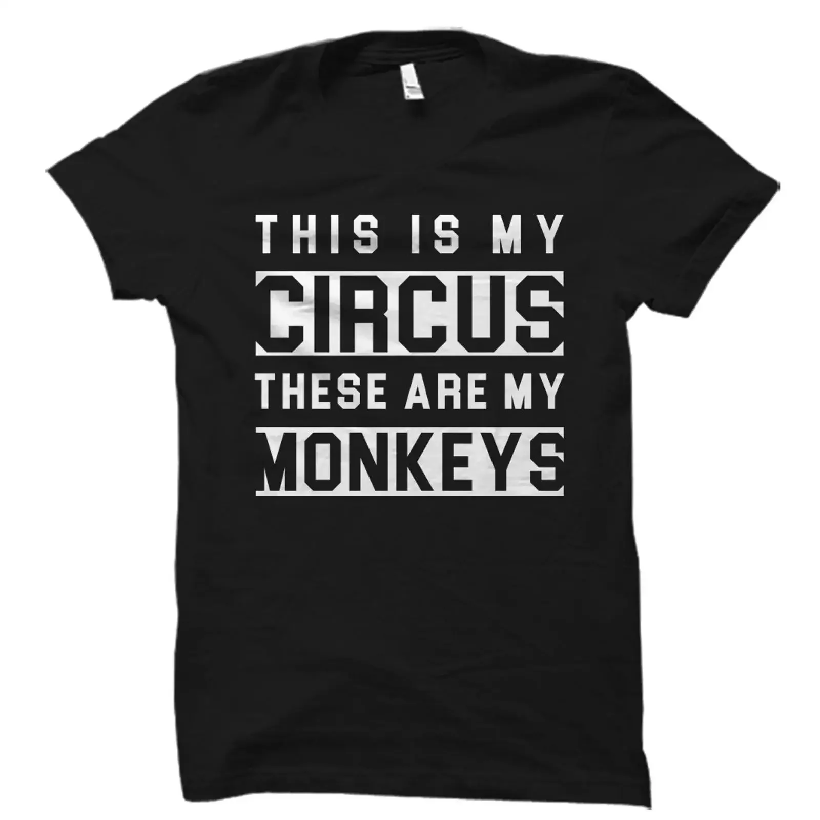This Is My Circus These Are Monkeys Funny Mom T Shirt for Mommy vintage Washed Comfortable Top For Everyday Wear fashion