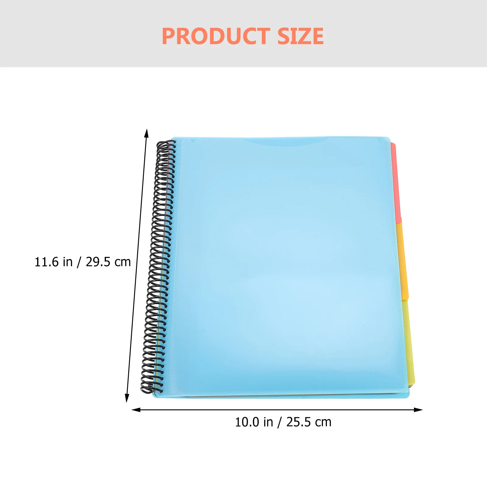 Coil File Folder Heavy Duty Plastic Document Organizer for Office School Home Use Multi-Function Papers Storage Holder