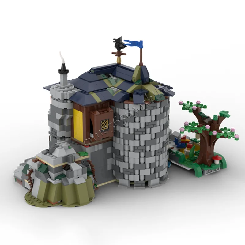 핫 1364PCS MOC 중세 럭셔리 하우스 빌딩 모듈러 모델 건축 블록 DIY 교육 조립 어린이 장난감 선물