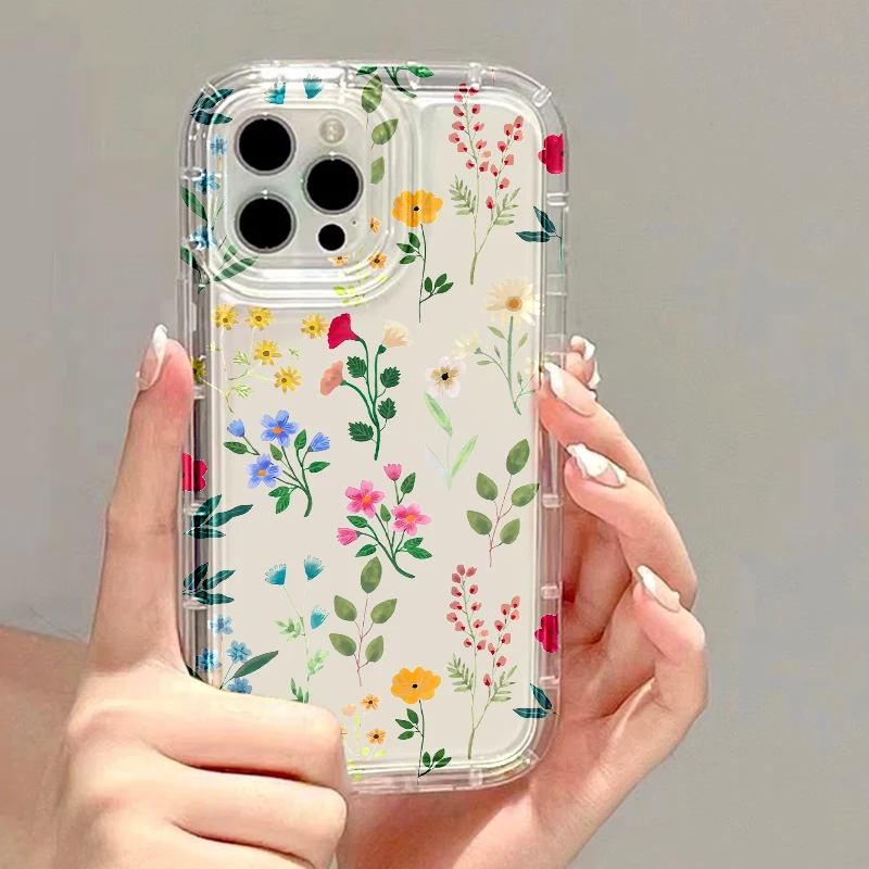 S23 Ultra Case For Samsung A54 5g Case A53 A52 A52S A34 A33 A13 A05 A32 A55 A05S A12 S22 S24 Ultra S21 S23 FE Flower Soft Cover