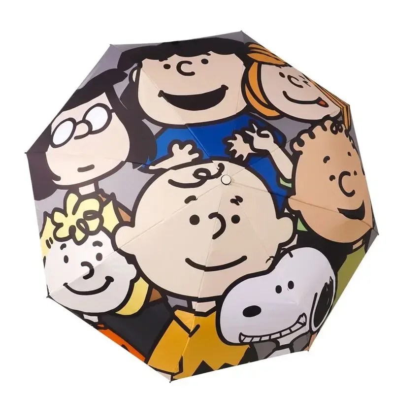 Snoopy animation peripheral cartoon kawaii vinyl fully automatic folding umbrella portable student office worker sun umbrella