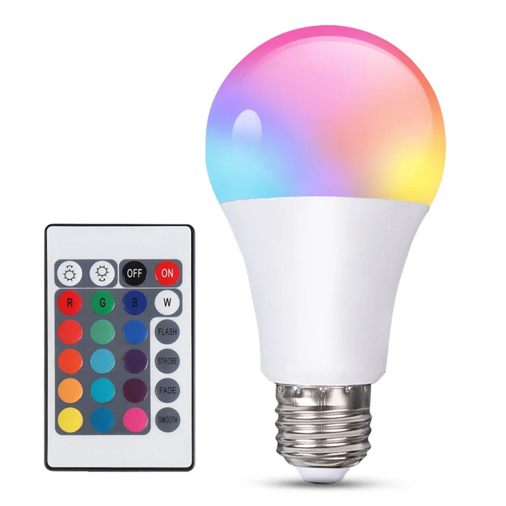 5/10/15w Led Dimming Spotlight Bulb with Remote Control Rgb Light Bulb Eco-friendly Radiation-free for Home Bedroom Living Room