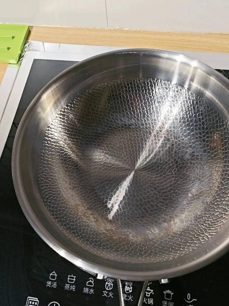 For Household Pure Titanium Wok Fish Scale Hammer Pattern Non-Stick Cooking Compatible With Induction Cooker Healthy Cookware