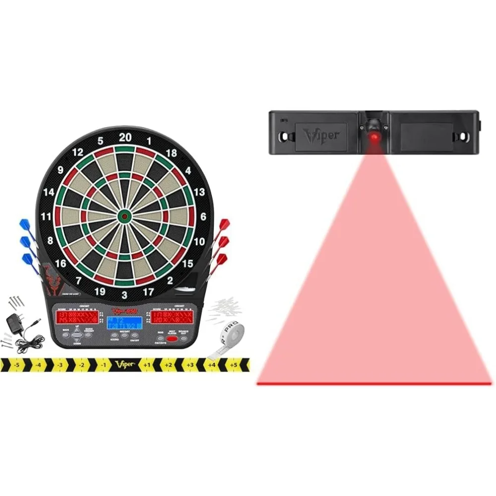 

Электронный дартс Viper 850 с ярким тройным отображением, сертификатом 50 игр и 470 вариантами подсчета, мишень стандартного размера
