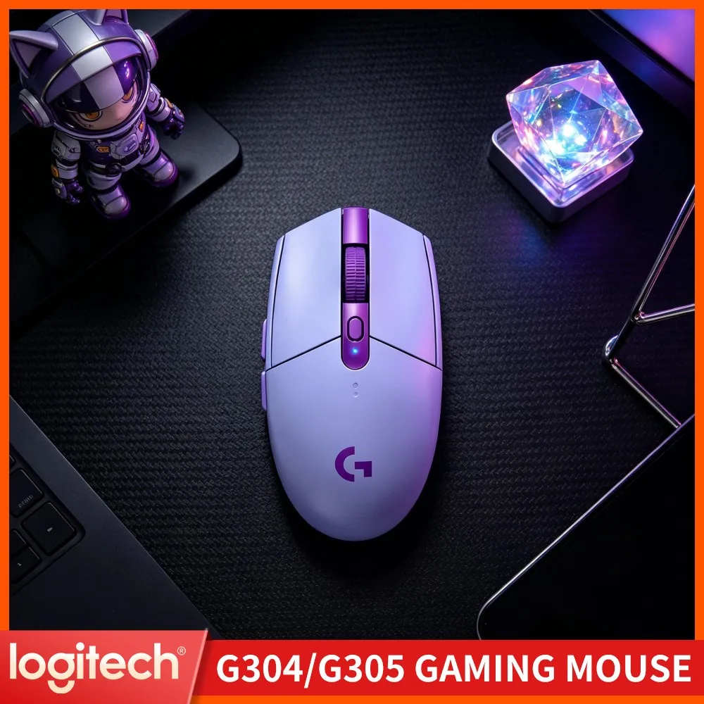 LIGHTSPEED Gaming Mouse Logitech G305 Wireless, 1Ms Response, 12000 DPI HERO, 6 Custom Buttons, 250Hr Battery Lightweight Design
