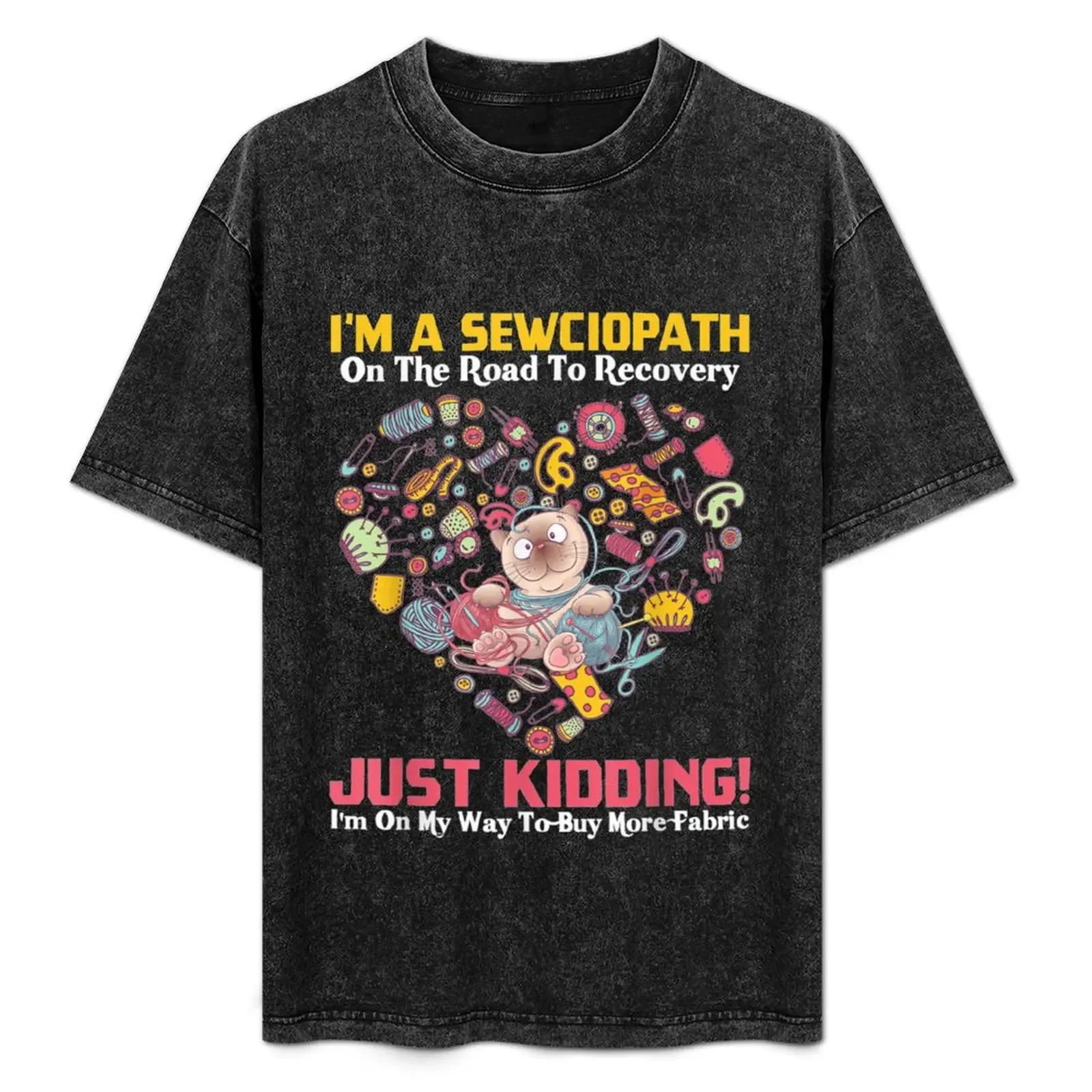 

Oh Yes Im A Sewciopath A Funny And Cute Brown Cat with Yarn T-Shirt kawaii clothes sweat shirts, men