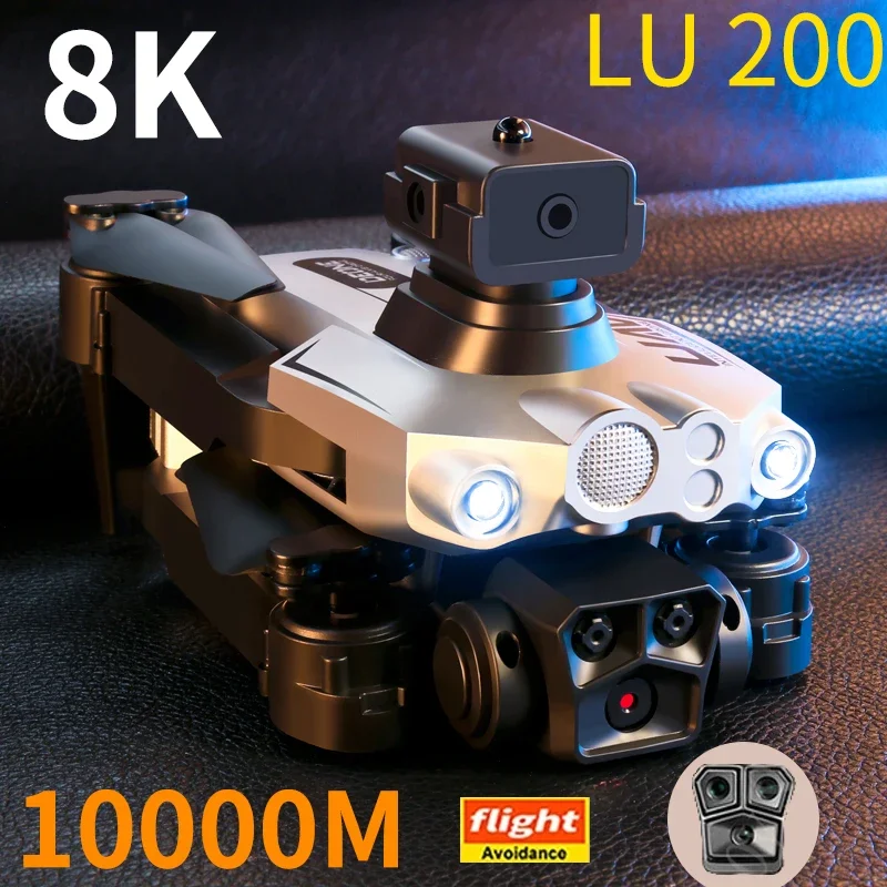 LU200 Drone 8K  Professional HD Aerial Photography Triple-Camera WIFI Omnidirectional Obstacle Avoidance Children Toys Drone