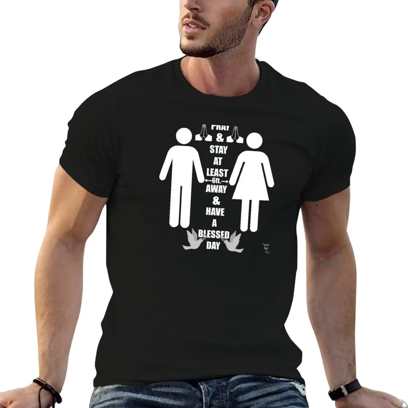 Pray & Stay by Swoot T-Shirt custom t shirt korean fashion T-shirts for men cotton