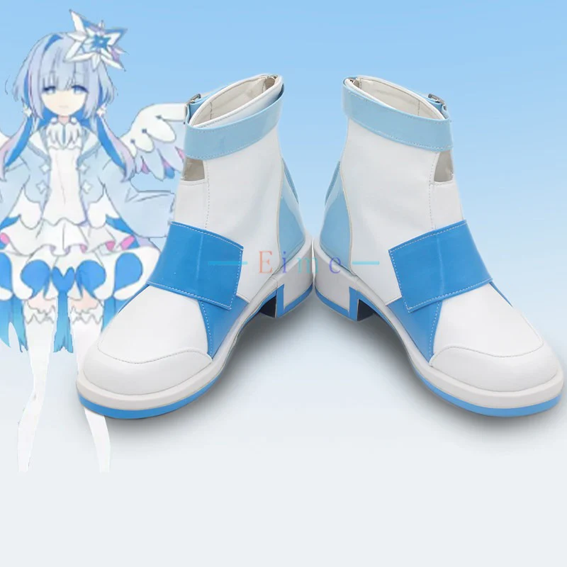 Amane Kanata Cosplay Shoes Game Vtuber angle Cosplay PU Leather Shoes big size Halloween Party Boots Custom Made
