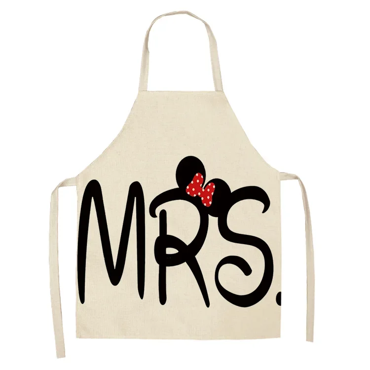 Valentine\'s Day Gifts women Couples Kitchen Aprons Unisex Party Cooking Bibs Cotton Linen Pinafore Cleaning Tools apron for men