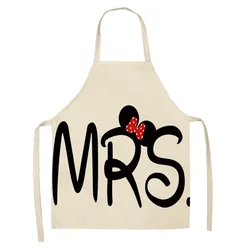 Valentine's Day Gifts women Couples Kitchen Aprons Unisex Party Cooking Bibs Cotton Linen Pinafore Cleaning Tools apron for men