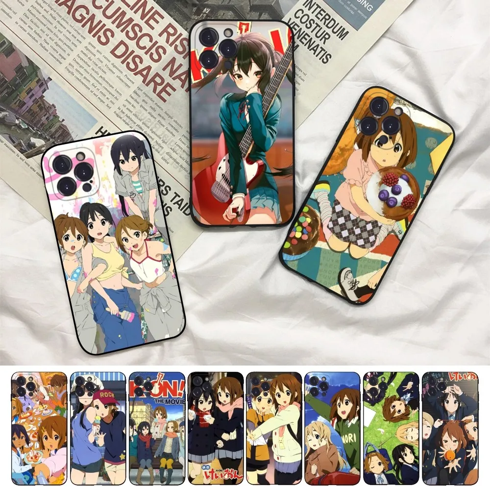 K-ON anime caso de telefone para iphone 15 14 11 12 13 mini pro xs max capa 6 7 8 plus x xr se 2020 funda escudo