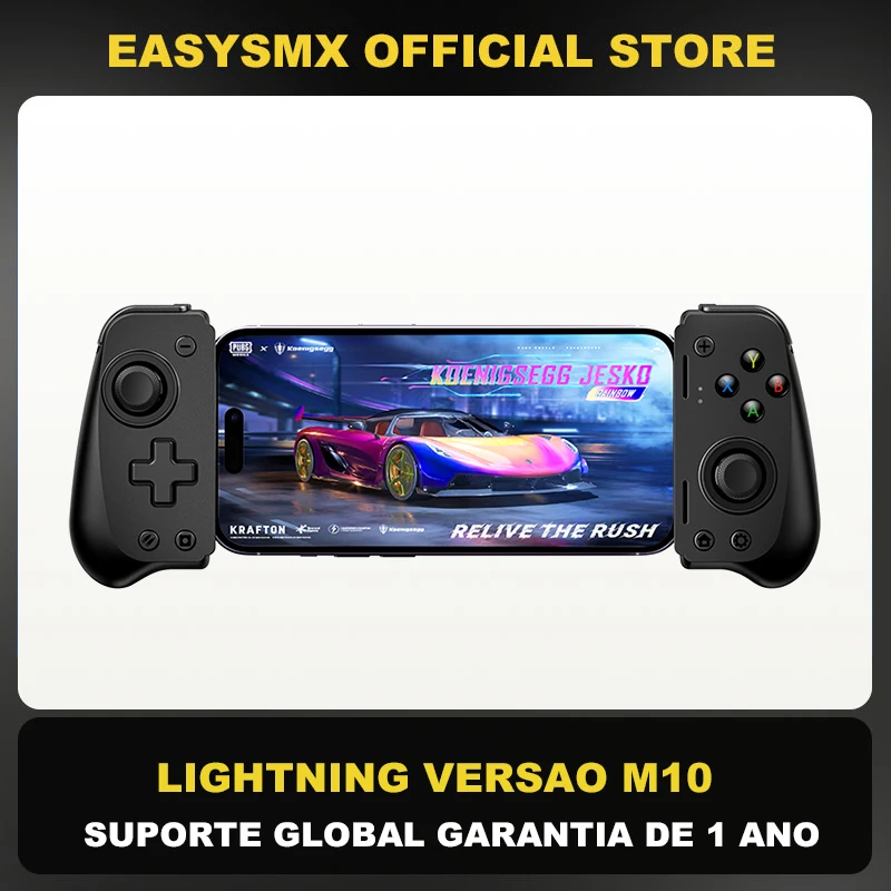 EasySMX M10 Mobile Phone Gamepad Controller for iPhone (Lightning), Apple Arcade, Cloud Gaming Xbox Game Pass, STADIA, xCloud