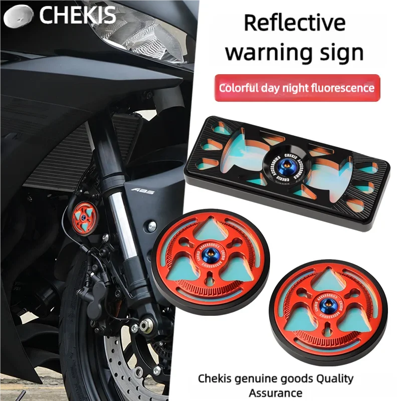 Chekis Genuine Motorcycle Accessories Modified Reflective Plate Night Driving Warning Plate Luminous Film Body Light Reflector Suitable for Yamaha Mt03/07/09/10/15/25 Yzf-R3/R1/R7/R25