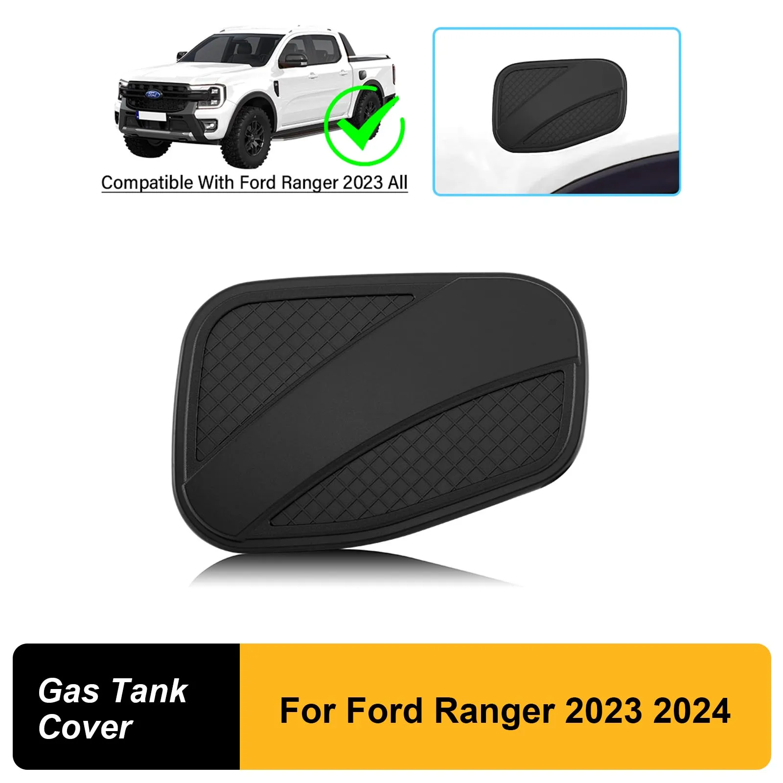 

4X4 Car Next Gen Accessories ABS Gas Tank Cover For Ford Ranger Wildtrak Sport XLT T9 2022 2023 2024 Double Cabin Car Styling