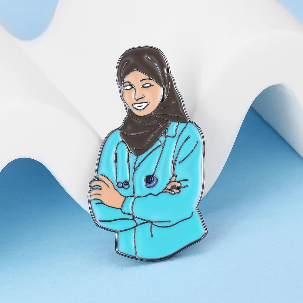 

Medical Female Surgeon Brooch Doctor Nurse Enamel Pin Lapel Badge Medicine Jewelry Accessories Gifts for Women Men Friend