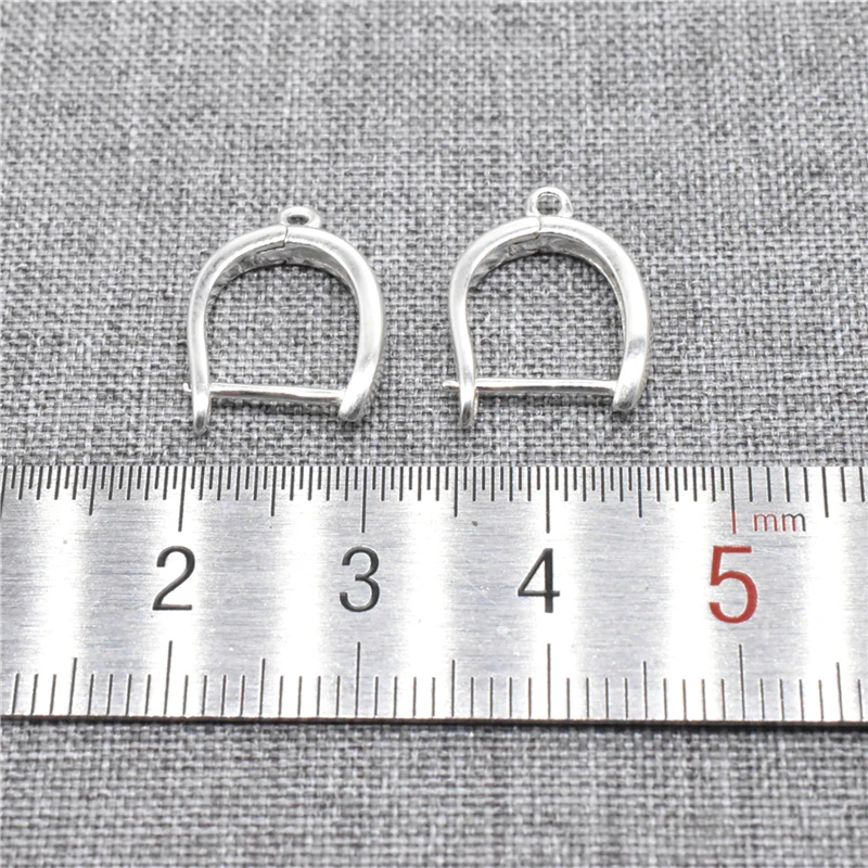925 Sterling Silver Plain Ear Hoops with Loop Earring Wire Leverbacks
