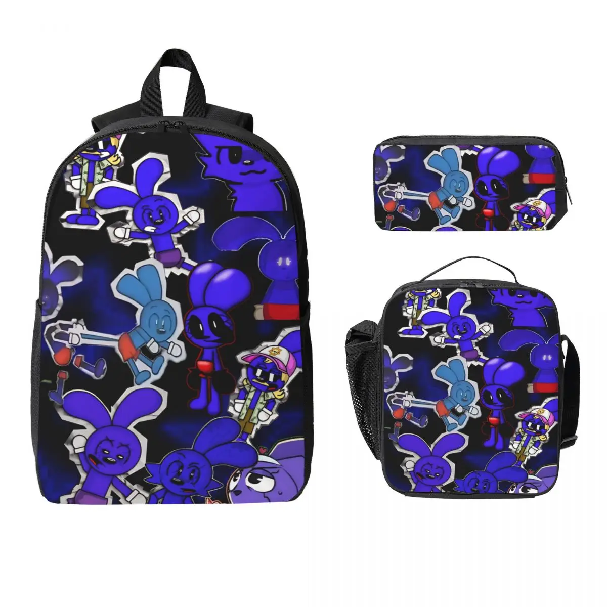 3Pcs Toon Turf School bags Set for  Pen Bags Backpack Sets with Lunch Box For School Students Knapsack