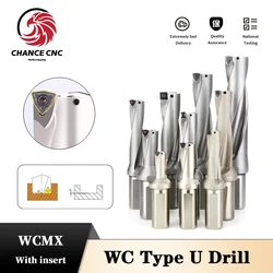 U drill WC Series Drill Bites Metal Drill Bites Inser Drill 13mm-33mm Depth 2D 3D 4D 5D U Drill Machinery Lathes CNC Water