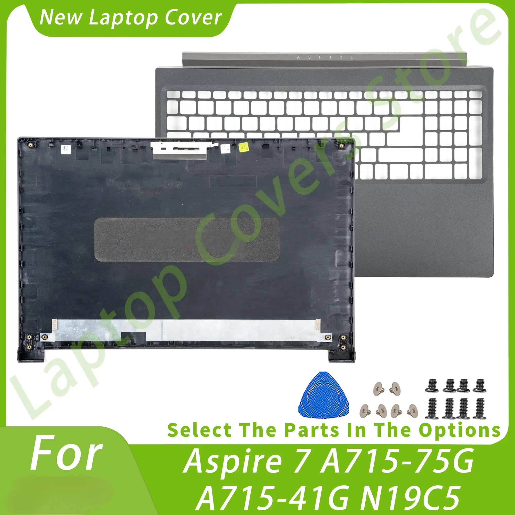 Plastic PC Parts For Aspire 7 A715-75G A715-41G N19C5 Gray LCD Back Cover Palmrest Upper Laptop Housing Case Replacement