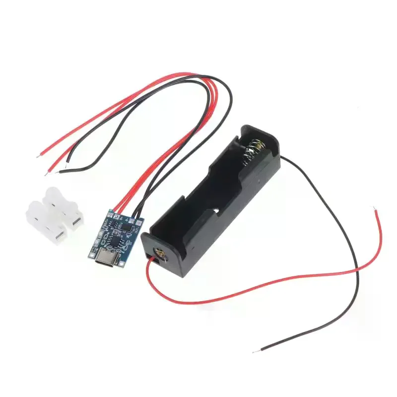 18650 TP4056 Lithium Battery Charger Module DIY KIT +1X18650 Battery Case +3.7V USB Mobile Power Boost Board