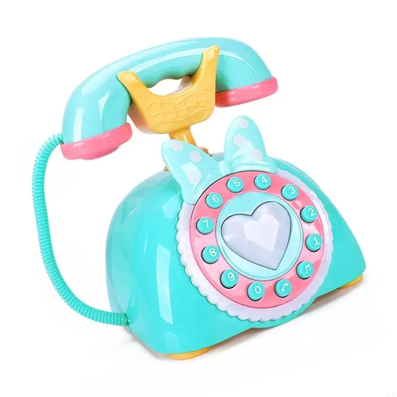 A5YC تطوير الموسيقية واللغة لعبة الهاتف في وقت مبكر لعبة التعلم تظاهر الملمس البلاستيك الهاتف للأطفال الصغار #4