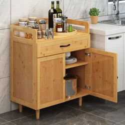 Kitchen sideboard household storage solid wood small cabinet tea cupboard simple multifunctional storage cabinet shelf