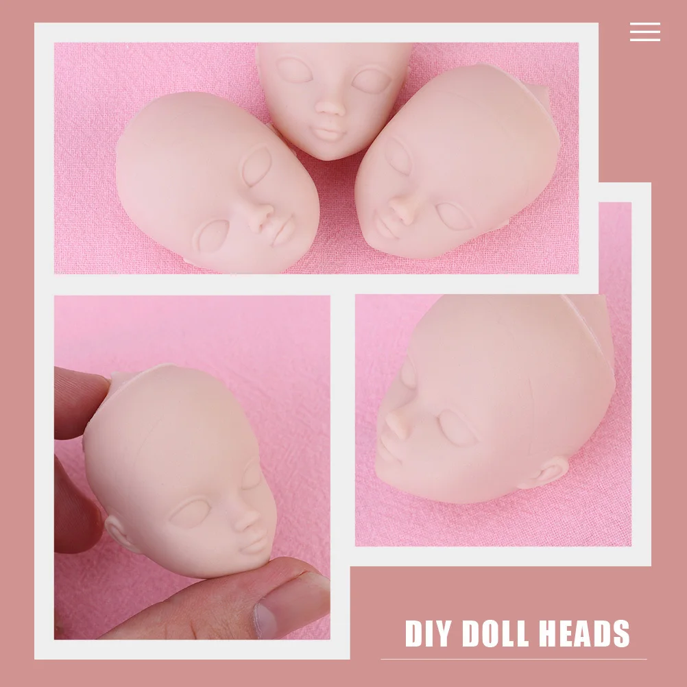 

20Pcs Small Creative Heads Handmade DIY Material Practice Makeup Tool Repair Parts for Craft Making and Decoration