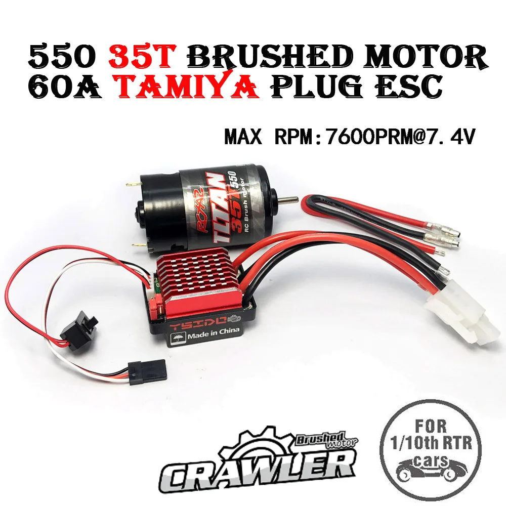 Moteur 550 35T RC - Silencieux Et Coupleux - Compatible 1/10 Et 1/12 - Sxhlseller