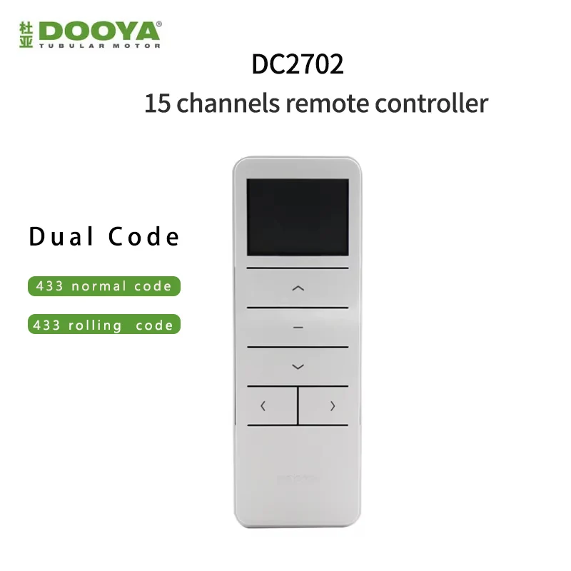 Dooya Sunfloer-Motor de cortina eléctrica para el hogar inteligente, controlador remoto DC2702, emisor de 15 canales