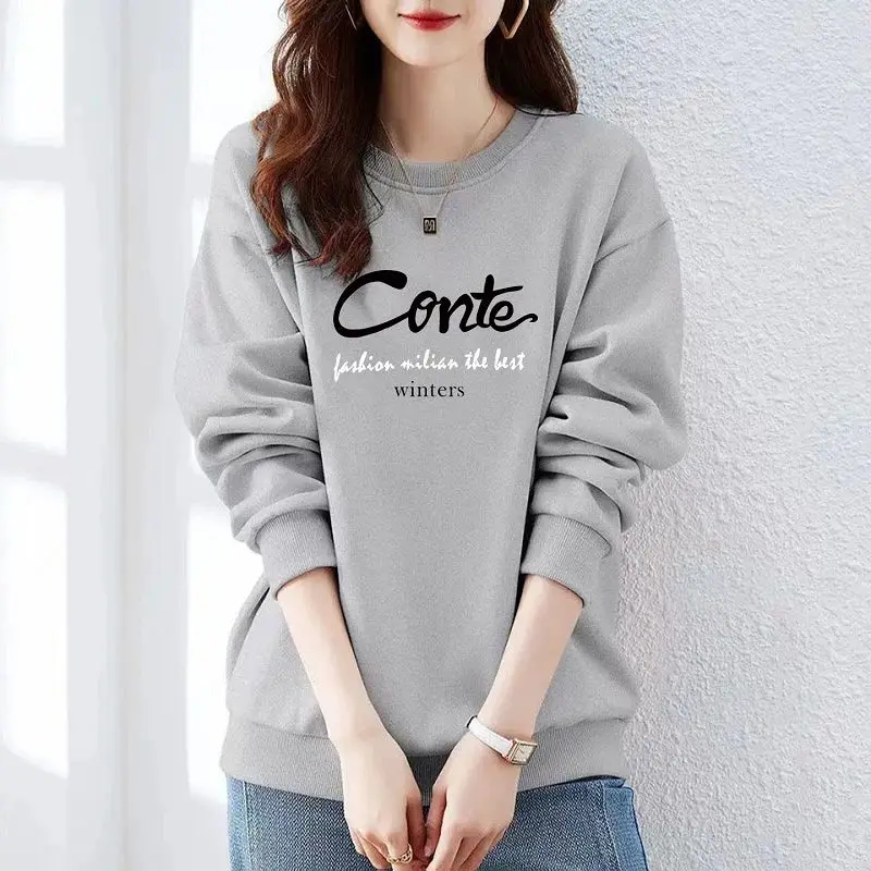 M-3XL Sweatshirts Frauen Brief Spezielle Charming Warme Herbst Kühlen Unisex Täglichen Koreanischen Stil Alle-spiel Junge Stilvolle Persönlichkeit