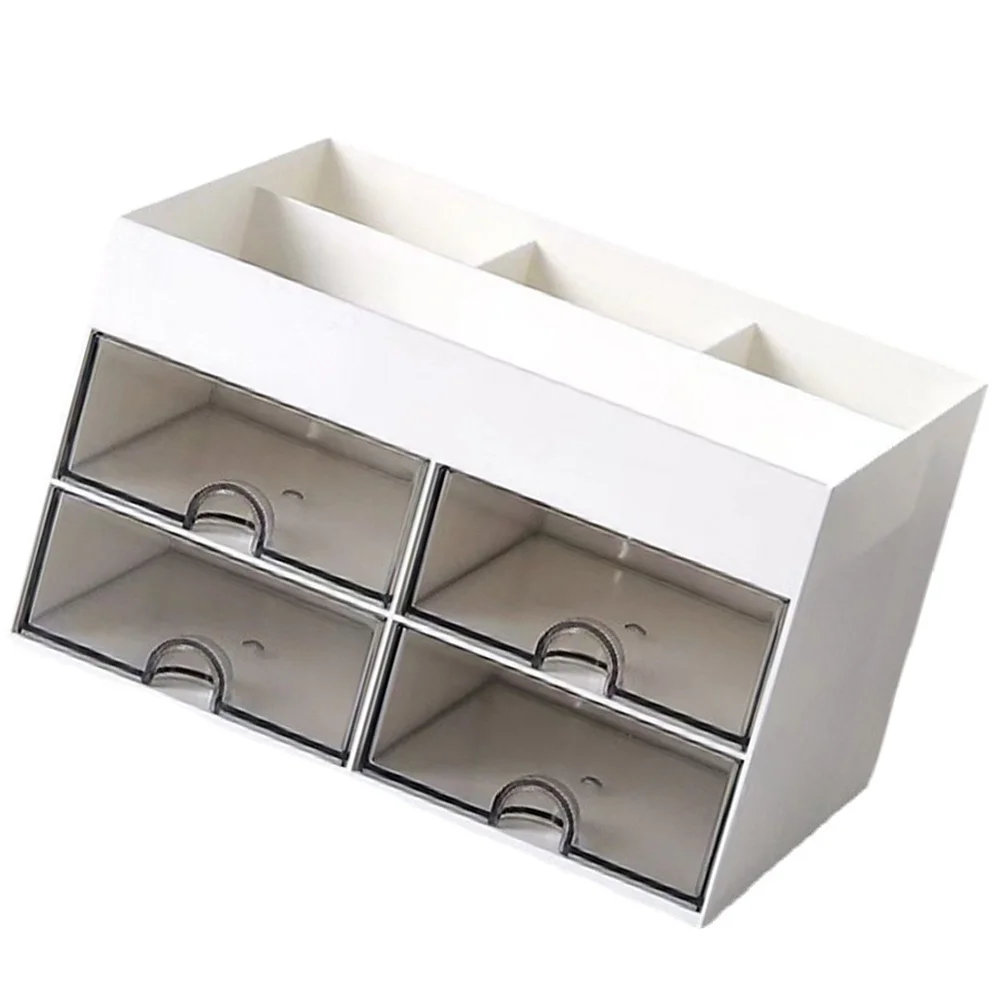 Desk Organizer Drawer Storage Box Multi-Function Plastic Stationery Organizer Cosmetics Holder Desktop Storage Case