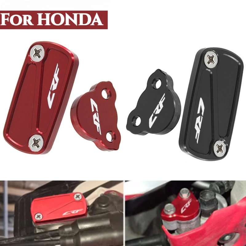 

For HONDA CRF450R CRF250R CRF150R CRF250X CRF450X Motorcycle CNC Cap Front Rear Brake Fluid Reservoir Cover CRF 250 450 R