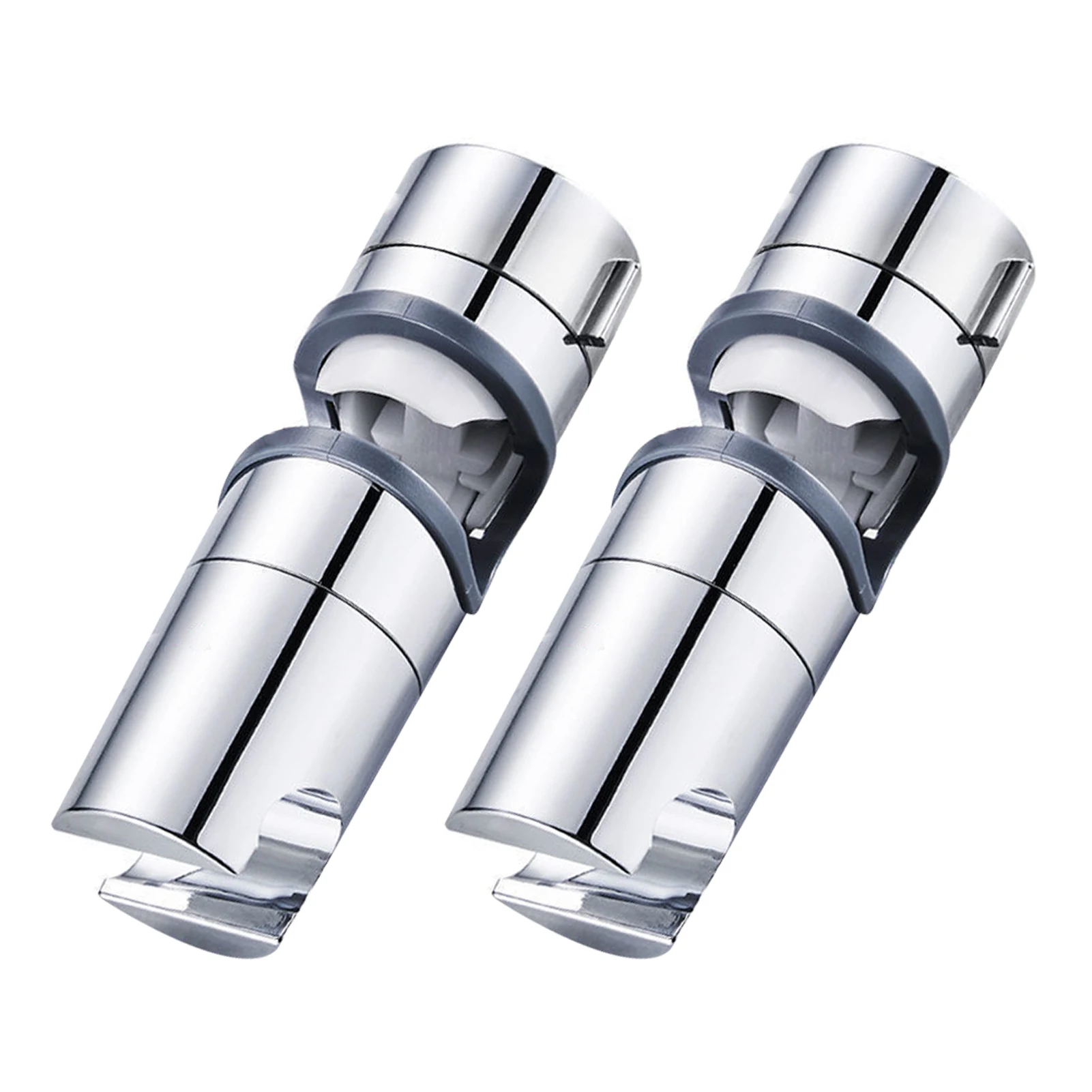 2pcs 360 Rotation Decorative Home Hotel Rustproof Waterproof For Slide Bar No Drilling Universal Replacement Shower Head Holder