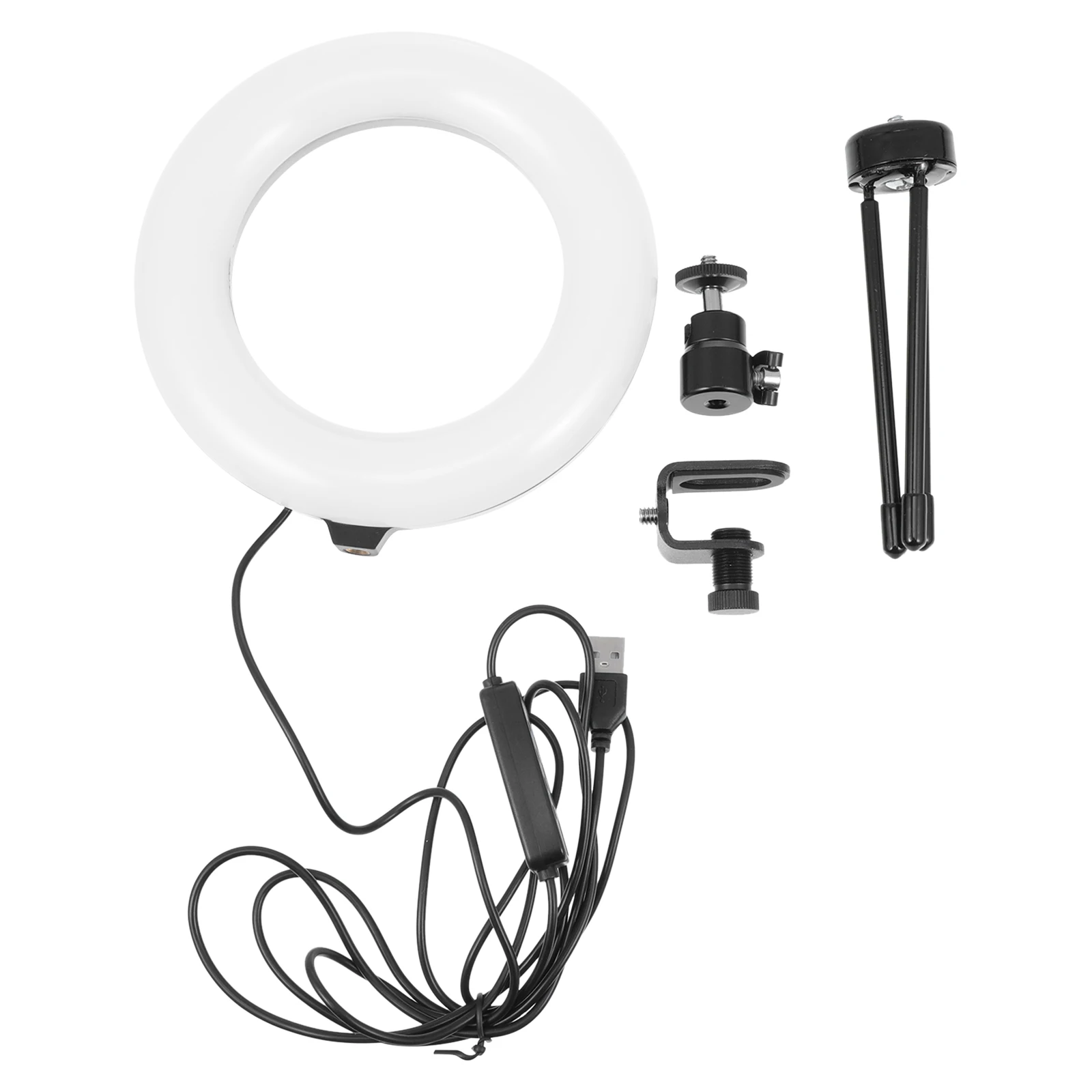 

1Set LED Fill Light Desktop Tripod Selfie Ring Lamp Adjustable Angle Live Streaming Makeup Beauty Filling Light Supplementary